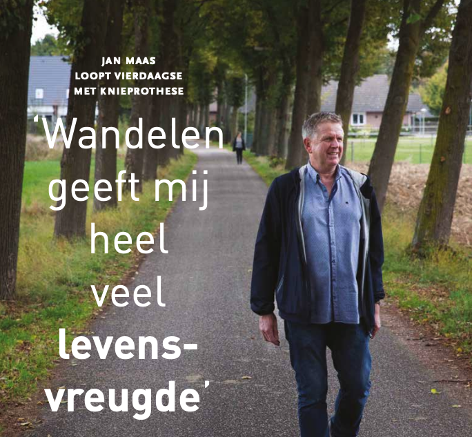 Jan Maas loopt vierdaagse met knieprothese √ Orthopedie Nijmegen